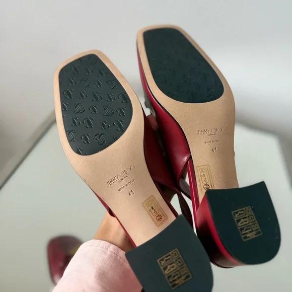 New Jimmy Choo Diamond Tilda 45 patent leather slingback pumps $925 41 - Picture 9 of 13